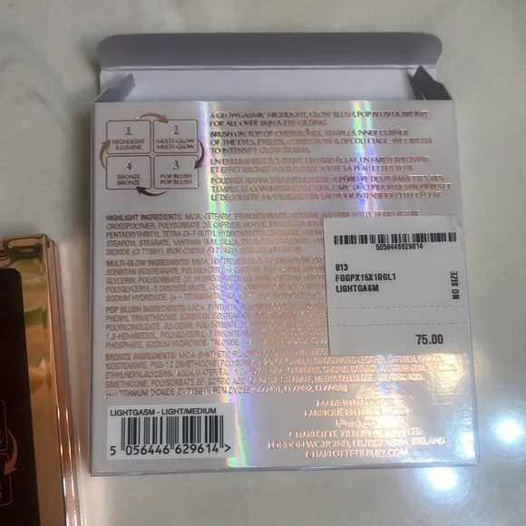 Charlotte Tilbury Glowgasm Lightgasm Light Medium Face Palette 15.2g NIB - Picture 8 of 13